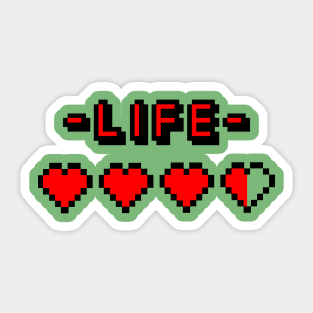 8-bit gamer lifebar Sticker